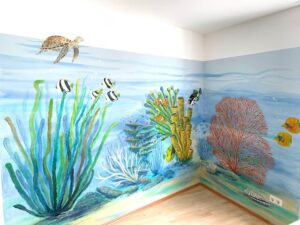 Unterwasserwelt an der Wand