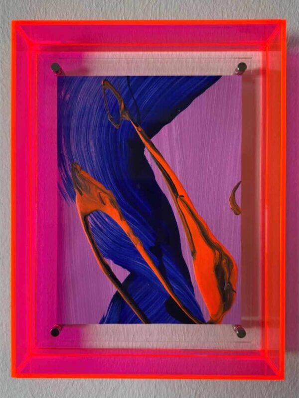 Traumhafte Mini Kunst pink blau