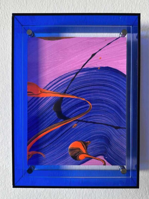 abstrakte Kunst pink orange