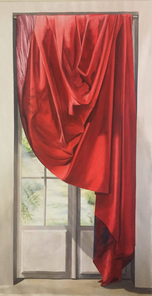 Auftragsmalerei Roter Vorhang