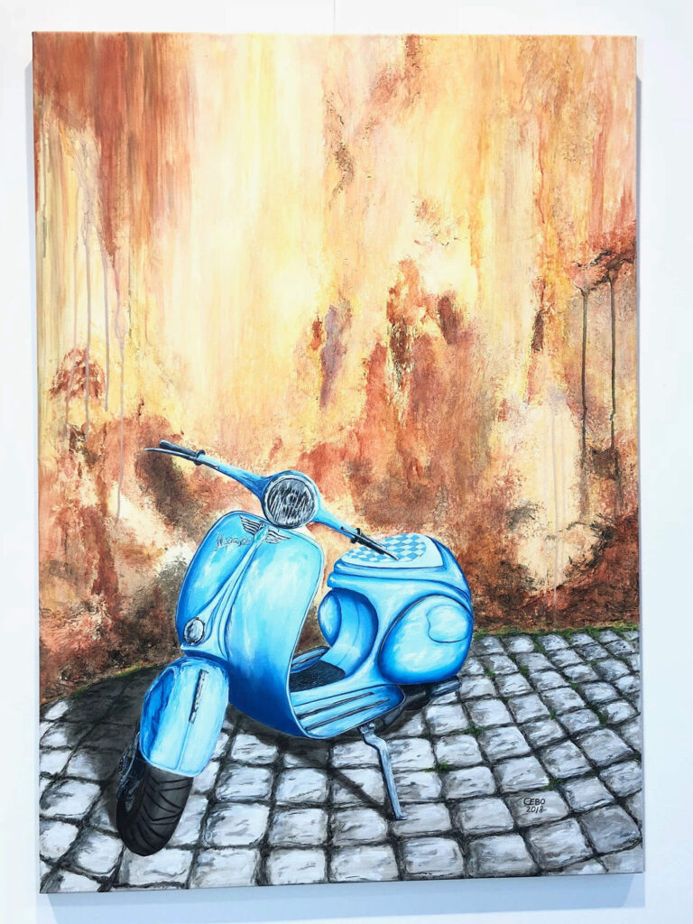 Auftragsmalerei Vespa 1