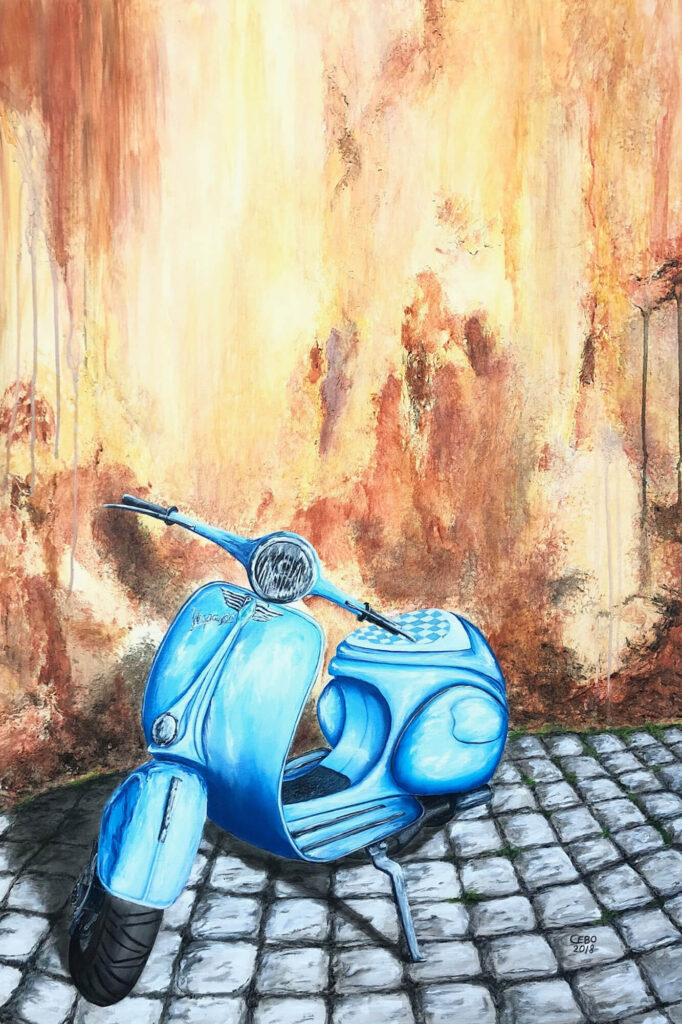 Auftragsmalerei Vespa
